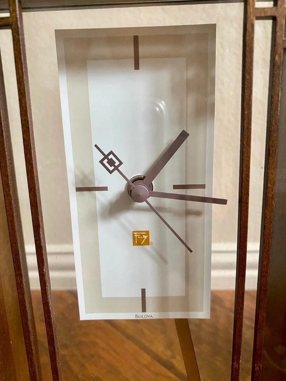 Bulova B1852 Frank Lloyd Wright Collection Wood Pendulum Clock